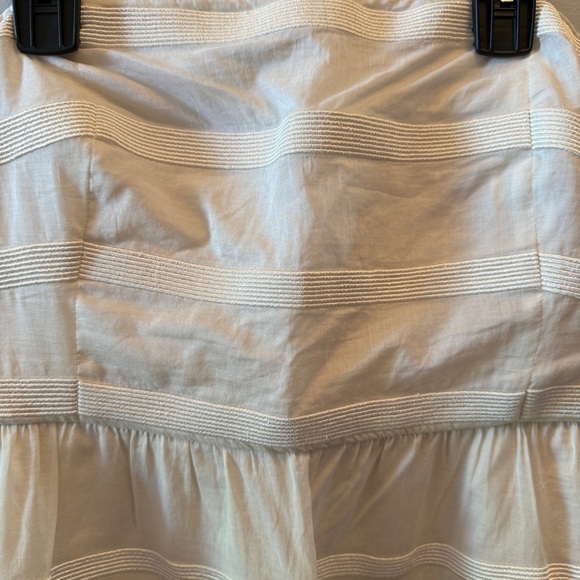 J.Crew Ivory Striped Strapless Textured Dress – Women’s Size 12P - Picture 2 of 5